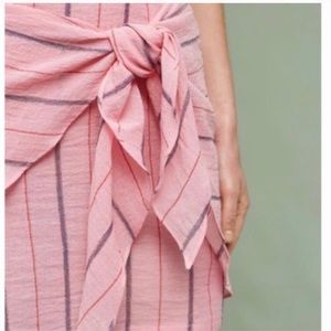 ANTHROPOLOGIE HOLDING HORSES TIE-FRONT MINI SKIRT